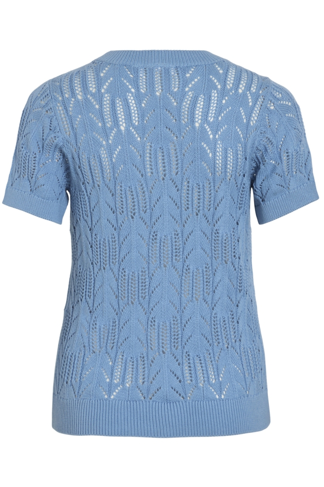 VICOTTI S/S O-NECK KNIT TOP - NOOS 14102700 BLISSFUL BLUE